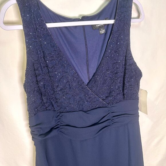 R&M Richards 2-piece blue sleeveless dress w/ lace Size 16 NWT - Picture 5 of 8